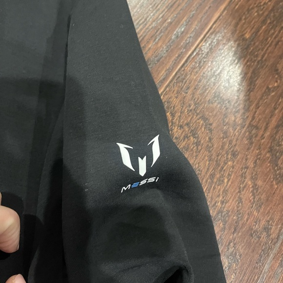 Messi Signature Cuff  Black Track Jacket Size Small- Soccer Athleisure - Picture 7 of 10